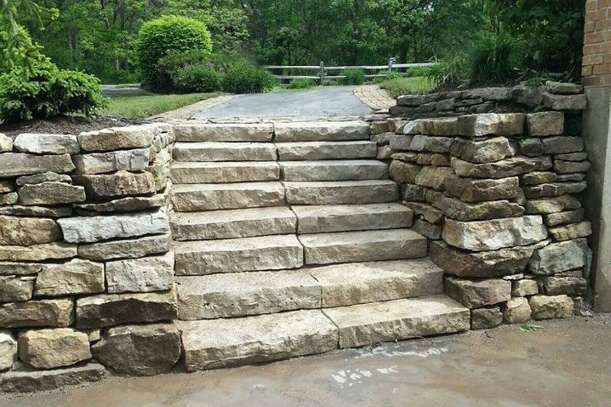 Natural Stone Staircase Campton Hills, IL